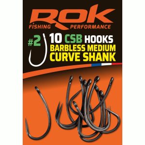 Hameçons BARBLESS MEDIUM CURVE SHANK