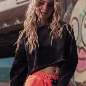 Sweat crop Avalon - Noir Tie and Dye