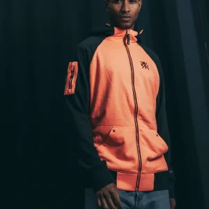 Sweat zippé Blast - Fluo Corail