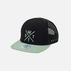 Snapback Cruz - Noir et Vert Sauge