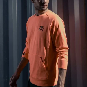 Sweat col rond Rogue - Fluo Corail