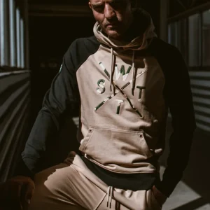 Sweat à capuche X-Spray - Beige et Noir