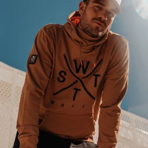 Sweat à capuche Spray - Marron Tabac