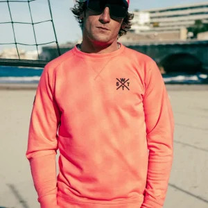 Sweat col rond Switch - Rose Fluo