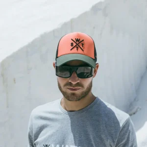Casquette Tribe - Corail & Vert Foncé