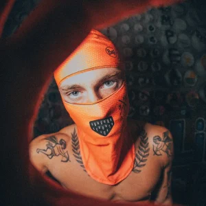 Cagoule Wolf - Orange Fluo Carbone