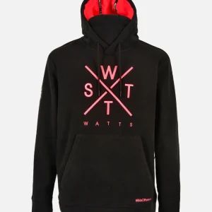 Sweat polaire X-Track Junior - Noir et Rose Fluo