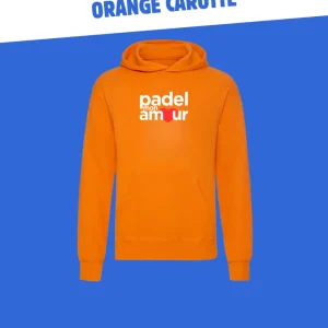 Hoodie Enfant Orange Carotte – Padel Mon Amour