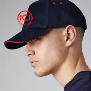 10 Casquettes Bicolores Marquage du logo face avant