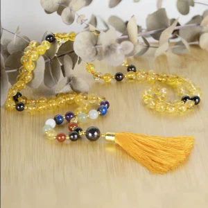 Mala Joie Spirituelle - Citrine et Améthyste 8mm