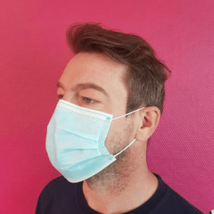 Masque à usage unique. Condt min de 20 pièces.