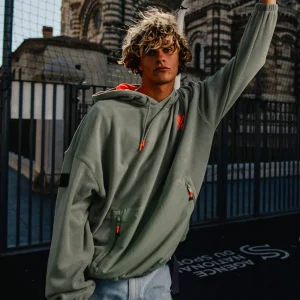 Sweat à capuche Play - Olive