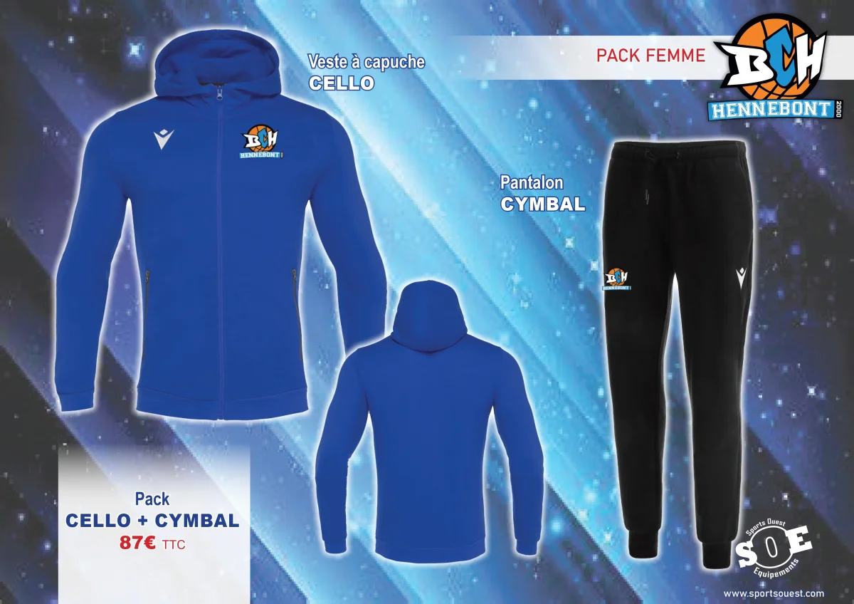 Survêtement femme CELLO et CYMBAL BCHennebont