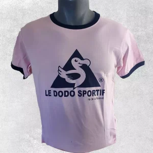 T-shirt rose col bleu