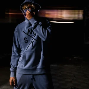 Sweat à Capuche Spray - Bleu