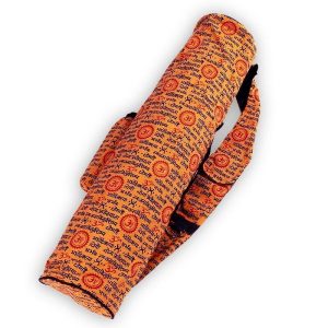 Sac de yoga Om Gayatri mantra Orange