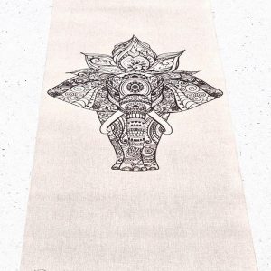 Tapis de yoga Chanvre - Eléphant - 4,5mm x 61 x 1830