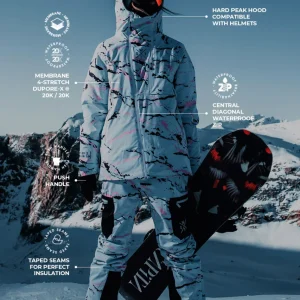 Veste de ski Venom-G -  Camouflage Bleu Clair