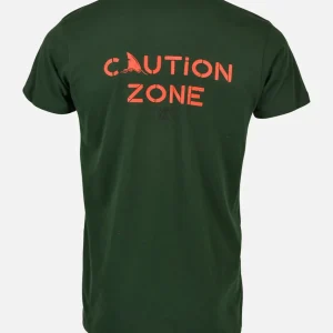 Tee-shirt Caution Zone - Vert Sapin