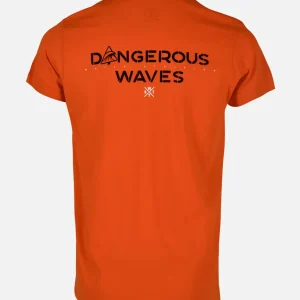 Tee-shirt Dangerous Waves - Orange Fluo