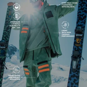 Veste de ski X-Wear - Olive Tie and Dye