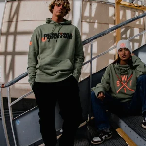 Sweat à capuche X-Falcons - Olive