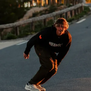 Sweat à capuche X-Falcons - Noir et Orange Fluo