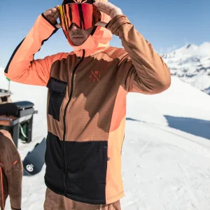 Veste sous-couche technique X-Powder Marron Tabac