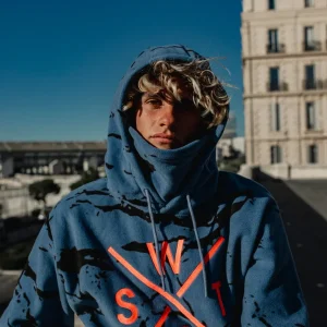 Sweat Polaire X-Track - Camouflage Bleu Gris