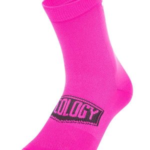 CHAUSSETTES DE VÉLO - LOGO REFLECHISSANT ROSE
