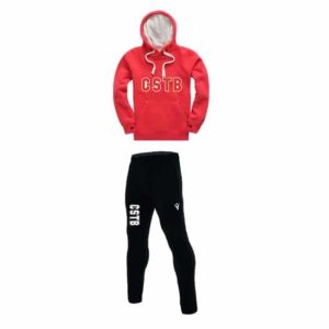 Pack pantalon DAHLIA noir + sweat rouge à capuche
