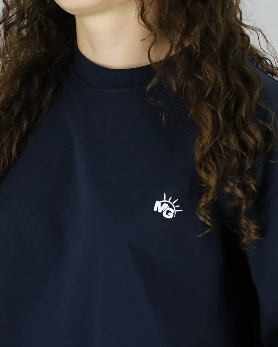 T-SHIRT OVERSIZE UNISEXE BLEU MARINE – Image 5