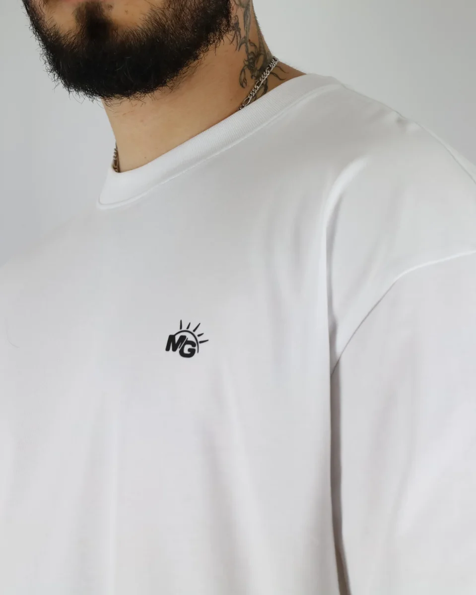 T-SHIRT OVERSIZE UNISEXE BLANC – Image 3