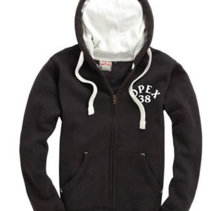 Sweat Capuche zippé contrasté peau de pêche full zip  ( 3 couleurs au choix )